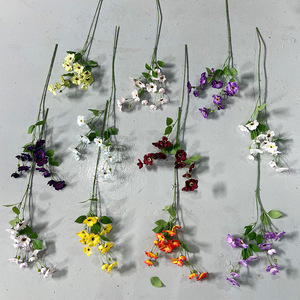 Fleur artificielle en soie simulée, motif papillon à branches multiples, pour décoration de mariage et de maison, accessoires de photographie, moulage par injection, fabriqué en Chine - Product Image 2