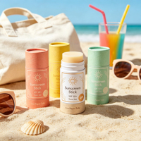 Stick solaire écologique en tube de papier coloré SPF 50+ Protection solaire estivale