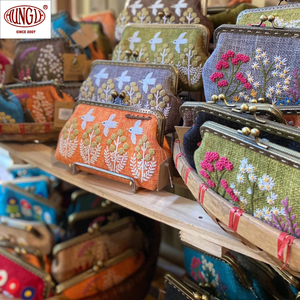 Vente en gros de portefeuille portable élégant brodé pour les occasions formelles, grande taille, style vintage - Product Image 3