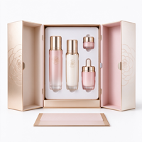 Boîte cadeau cosmétique à double porte, boîte d'emballage de luxe rigide pour produits de beauté avec plateau intérieur pour ensemble de soins de la peau
