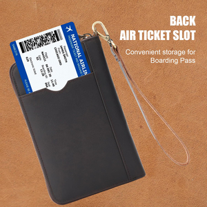 Cartera <span class=keywords><strong>de</strong></span> Pasaporte <span class=keywords><strong>de</strong></span> Cuero <span class=keywords><strong>de</strong></span> Grano Completo Vintage con Ranura para AirTags, Organizador <span class=keywords><strong>de</strong></span> Documentos <span class=keywords><strong>de</strong></span> Viaje con Protección RFID para Viajeros Exigentes - Product Image 3