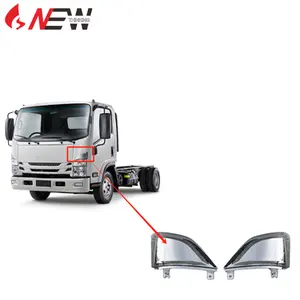 NEWTHINKING penutup lampu sudut sinyal belok perak baru untuk ISUZU 700P 2023 2022 NPR ELF FRR truk Shanghai putih OEM 15 hari