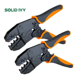 Ergonomic Ratcheting Wire Cable Crimping Tool Crimper Set for Heat Shrink Connectors