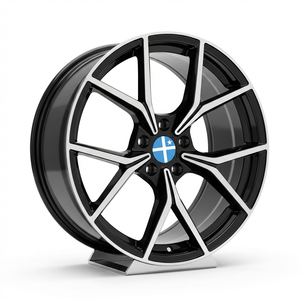 Rines de Aleación de 10 Radios con Acabado Negro Brillante Pulido, Diseño en Y, 18 19 20 Pulgadas, 5x100 5x114.3, Compatibles con Golf <span class=keywords><strong>R</strong></span>, Leon, Cupra, CC - Product Image 1