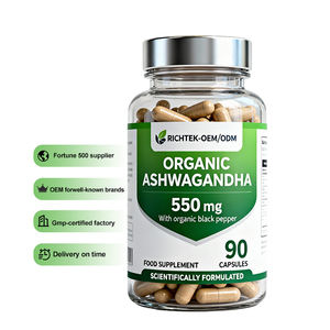 Fabriek Verkopen Hoge Kwaliteit Biologische Ashwagandha Wortel En Biologische Zwarte Peper 90 Veganistische Capsules Ashwagandha <span class=keywords><strong>Capsule</strong></span> - Product Image 1
