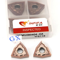Plaquettes de tournage en carbure WNMG WNMG080404-HA WNMG080408-HA YF6118 OEM pour outils de tournage CNC