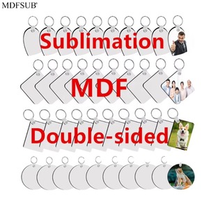 MDFSUB Stocked Double-sided Sublimation Keychain 3mm Thick Various Shape Sublimation Blank Mdf Keychain with Protective Films