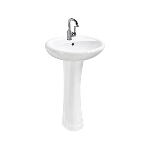 Ensemble de sanitaires en céramique européenne à double chasse, <span class=keywords><strong>WC</strong></span>, lavabo sur colonne, lavabo à poser, siphon en P pour salle de bain, vente en gros à prix abordable - Product Image 5