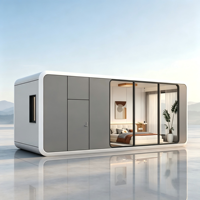Maison Capsule Apple Personnalisée de Luxe Préfabriquée Mobile avec Salon et Chambre pour Hôtel et Camping