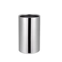 Seau à glace portable en acier inoxydable de 1,2 L, mini-seau à champagne métallique avec logo pour camping, extérieur et fêtes à domicile