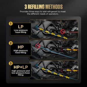 Autool Factory 220V 110V Auto kältemittel Laden R134a Rückgewinnung sfüll maschine Doppel zylinder - Product Image 2