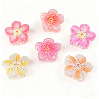 Pince à cheveux artisanale en acrylique RTS-2, motif fleur de prunier, pour femme, idéale pour les fêtes et le quotidien