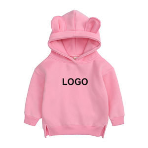 Orsetto orecchie per bambini vestiti invernali per bambini ragazzi ragazze felpa con cappuccio Top in pile cappotto caldo Pullover in cotone felpa per bambini - Product Image 6