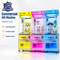 Machine à griffes commerciale à monnayeur, jeu d'arcade avec éclairage LED, machine à prix pour peluches et jouets, pour centres commerciaux, vente en gros
