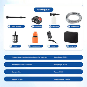 Torche à eau industrielle sans fil Santwell avec moteur sans balais, pression élevée de 250 PSI et buse 6-en-1 - Product Image 5