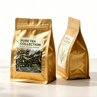 Sachets de thé en vrac personnalisés imprimés en gros, réutilisables, avec soufflet latéral, pochettes verticales pour thé de croissance capillaire avec fenêtre