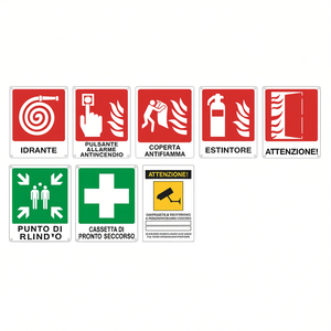 Ensemble de panneaux de signalisation incendie et de sécurité TTAKE pour une utilisation d'urgence dans les bâtiments - Product Image 2