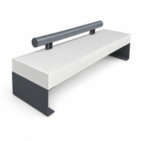 Banc de loisirs extérieur en acier inoxydable au design moderne, résistant à l'eau, écologique, 4 places, pour centres commerciaux et villas