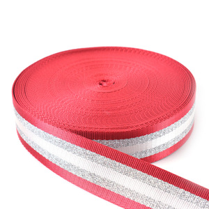 REWIN-correas <span class=keywords><strong>de</strong></span> hombro para bolso, correas <span class=keywords><strong>de</strong></span> nailon Multicolor <span class=keywords><strong>de</strong></span> 38mm y 50mm con patrón <span class=keywords><strong>de</strong></span> rayas y purpurina plateada, venta al <span class=keywords><strong>por</strong></span> mayor - Product Image 3