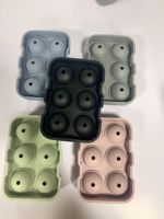 Plateau rond en silicone pour machine à glaçons en forme de boule de qualité alimentaire à 6 cavités sphériques