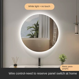 Nordique lavage des mains salle de bain tenture murale LED <span class=keywords><strong>miroir</strong></span> lumineux avec lumière <span class=keywords><strong>miroir</strong></span> de toilette rond Smart Anti-buée - Product Image 5
