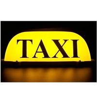 Éclairage supérieur de voiture LED rechargeable étanche avec dôme en coque jaune et base magnétique en néodyme pour l'éclairage de taxi industriel