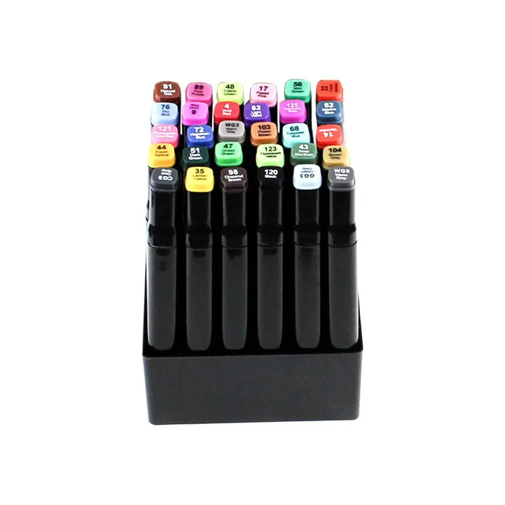 Hot sales 30colors double tips alcohol permanent marker pen art acrylic paint fabric marker pen