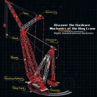 Reobrix 22028 Grúa de Servicio Pesado SK6000, Maquinaria de Elevación, Modelo de Ladrillos Electrónicos, Regalo para Entusiastas de la Ingeniería, Sets de Bloques de Construcción