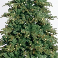 Sapin de Noël Artificiel en PE Pur de Haute Qualité 1,2-3m avec Lumières LED Intégrées 500-1000 Lumières Chaudes à Brancher pour Décoration Intérieure