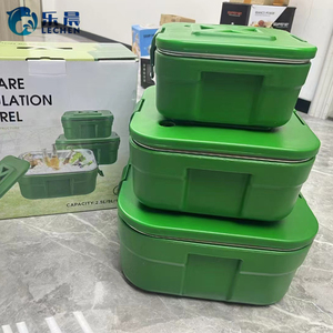 Nồi Hâm Nóng Thức Ăn Hộp Làm Mát Đá Tiệc Tùng Và Dã Ngoại Hộp Đựng Đồ Hình Chữ Nhật Hai Ngăn Siêu Lớn Bộ 3 Cái (2.5/5/10L - Product Image 1