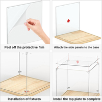 Présentoir en acrylique transparent Keli avec base en bois pour figurines de football de collection Memorabilia Jouet et modèle