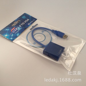 Usb3.0 To Vga <b>Adapter</b> For Laptop With Driver Disc Support 2.0 <b>Plug</b> In Type - Product Image 1