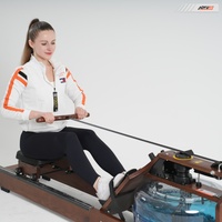 Rameur aquatique avec cadre en bois massif pour entraînement cardio fitness à domicile