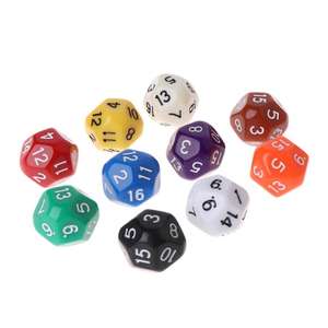 Dados Acrílicos Coloridos al por Mayor, Dados Poliédricos <span class=keywords><strong>de</strong></span> 16 Caras, Dados Hexagonales D16 <span class=keywords><strong>de</strong></span> 18 mm para Fiestas en Bares, Yahtzee - Product Image 2