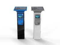 Kiosque de paiement automatique sans numéraire pour lavage de voitures et stationnement, avec écran tactile, panneau solaire, SDK et lecteur de codes-barres, pour utilisation en extérieur