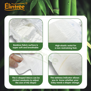 Pañales de Bambú para Bebé Elintree, Naturalmente Orgánicos, <span class=keywords><strong>Precio</strong></span> de Fábrica OEM, Suaves, Hipoalergénicos, Seguros para la Piel del Bebé - Product Image 5
