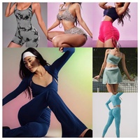 Vente en gros à bas prix respirant deux pièces Sports et fitness Yoga / Sexy ensembles de yoga serrés et autres marques de vêtements mixtes pour femmes