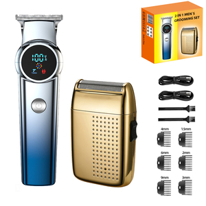 Tondeuse à cheveux rotative sans fil OEM LCD pour barbier, coupe à zéro 0 mm, batterie Li-ion 1200 mAh, électrique professionnelle - Product Image 5