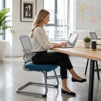 Chaise de bureau moderne et économique pour visiteurs, chaise de bureau ergonomique, chaise de réception exécutive nordique en maille pour personnel