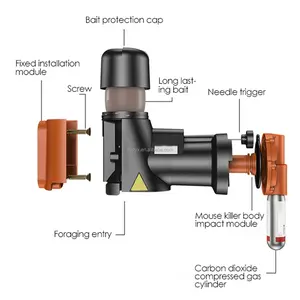 패션 핫 세일 가스 압력 자동 지능형 마우스 제어 트랩 가스 해충 제어 트랩 쥐 및 마우스 트랩 인간 쥐 살인자