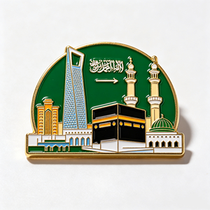 Vintage Embossed Metal Refrigerator Magnet World Famous Building Travel Collection Souvenir Decorative Magnet - Product Image 2