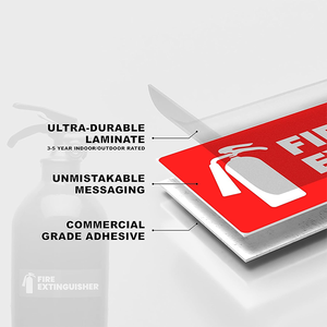 Calcomanías adhesivas de emergencia de alta visibilidad Accesorio de equipo de extinción de incendios <span class=keywords><strong>Etiquetas</strong></span> de <span class=keywords><strong>extintor</strong></span> de incendios comerciales - Product Image 3