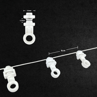 Accessoires de rail de rideau coulissant en gros 60MM 70MM, glissières de rideau blancs en forme de S