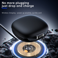 Écouteurs sans fil à crochet d'oreille, Bluetooth 5.3, stéréo Hi-Fi, avec chargement sans fil, pour le sport et le gaming