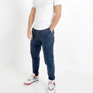 New Design Men Navy Blue Nylon Polyester Cargo Multi Flap Pockets Joggers Casual Trousers for Male - Product Image 4