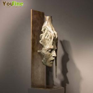 Sıcak satış ünlü antik bronz Medusa başkanı heykelleri bahçe - Product Image 3