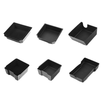 Boîte de rangement universelle moderne en plastique pour console centrale Tesla avec porte-gobelet, organisateur d'intérieur de voiture, plateau de rangement anti-poussière modifié