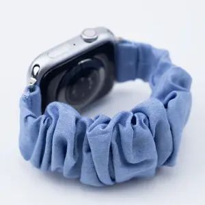 Woman's Watch Strap for IWatch Series 8 7 6 SE 5 4 Cotton Elastic Scrunchies Band for Apple Watch Band 40mm 44mm 41mm 45mm 49mm