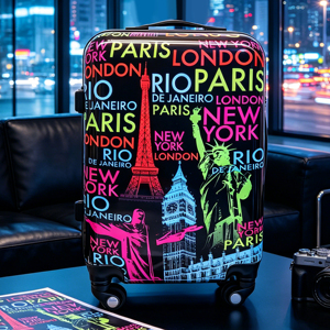 Ensemble de valises rigides en PC de luxe de haute qualité, 3 pièces, avec roulettes pivotantes, personnalisation de la marque, sac de voyage, fabricant OEM - Product Image 1