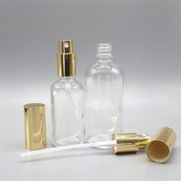 Bouteille en verre avec Logo personnalisé, diffuseur de roseaux vide, avec bâtons, bouteille d'huile de parfum en verre de luxe, vente en gros